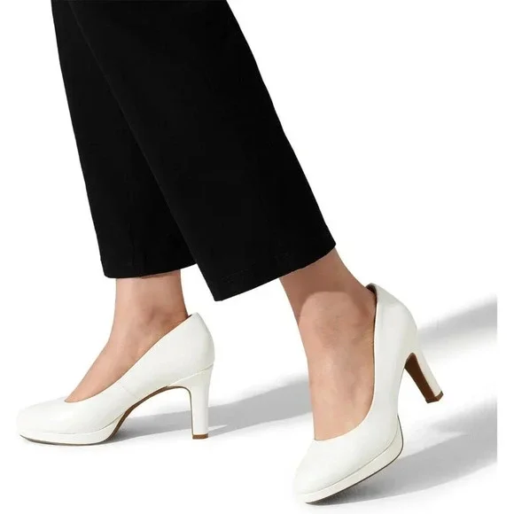 Women's Close Toe Low Kitten Heels Pump Comfortable Office Work Dress Shoes - Picture 6 of 7